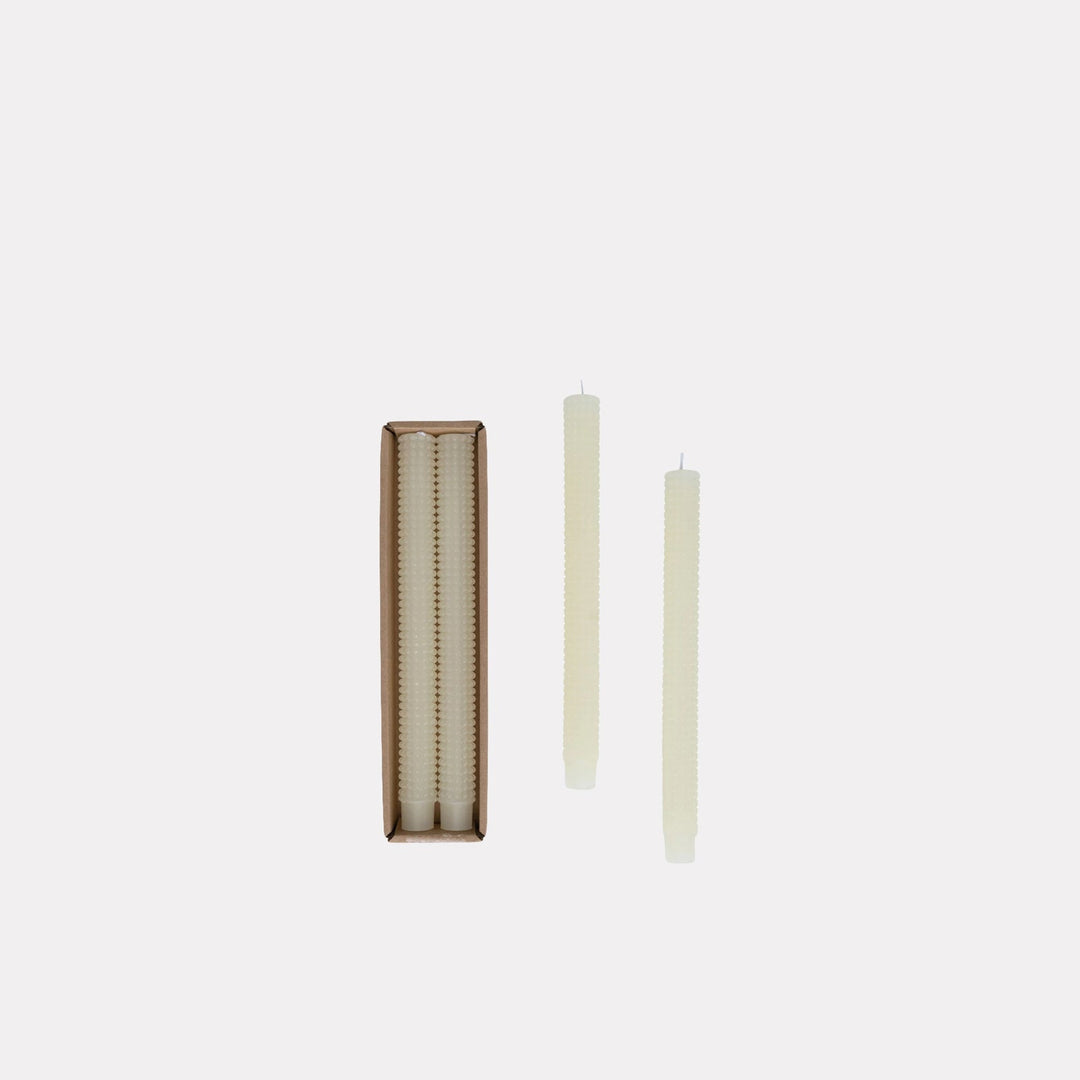 Hobnail Taper Candles (Set of Two) | Katel Home