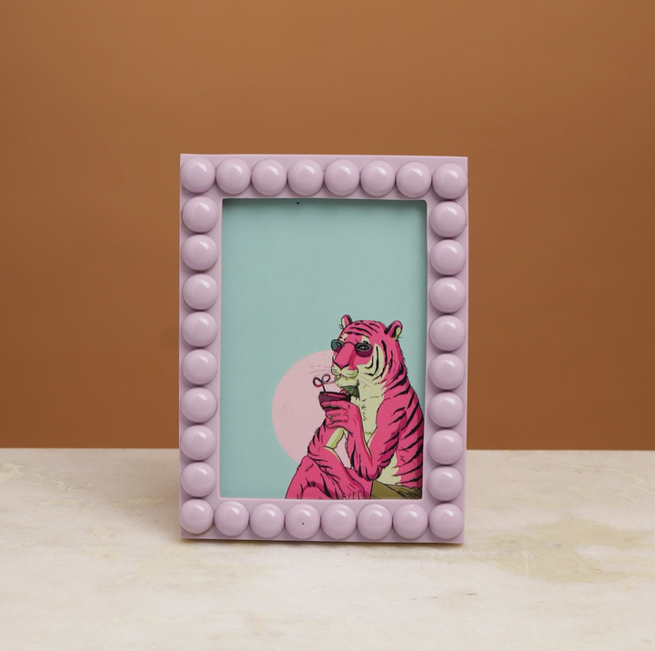 Beaded Bobbin Picture Frame (4" x 6")
