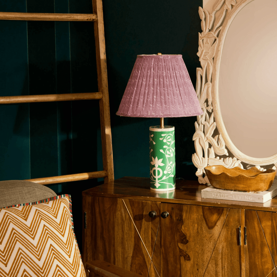 Daisy Gathered Floral Lampshade | Katel Home