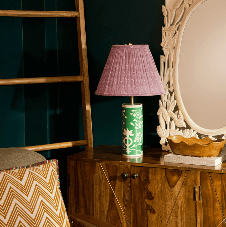 Daisy Gathered Floral Lampshade | Katel Home