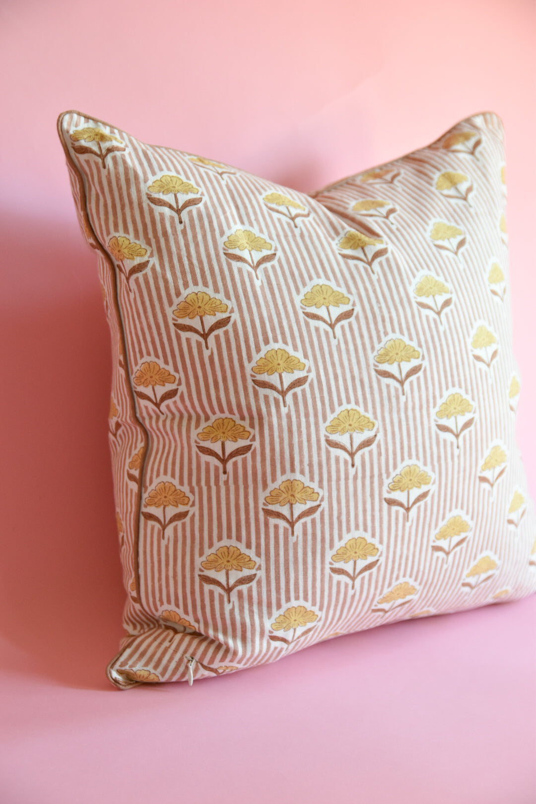 Amber Block Print Pillow