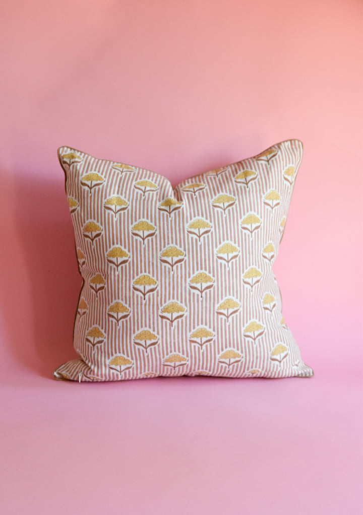 Amber Block Print Pillow