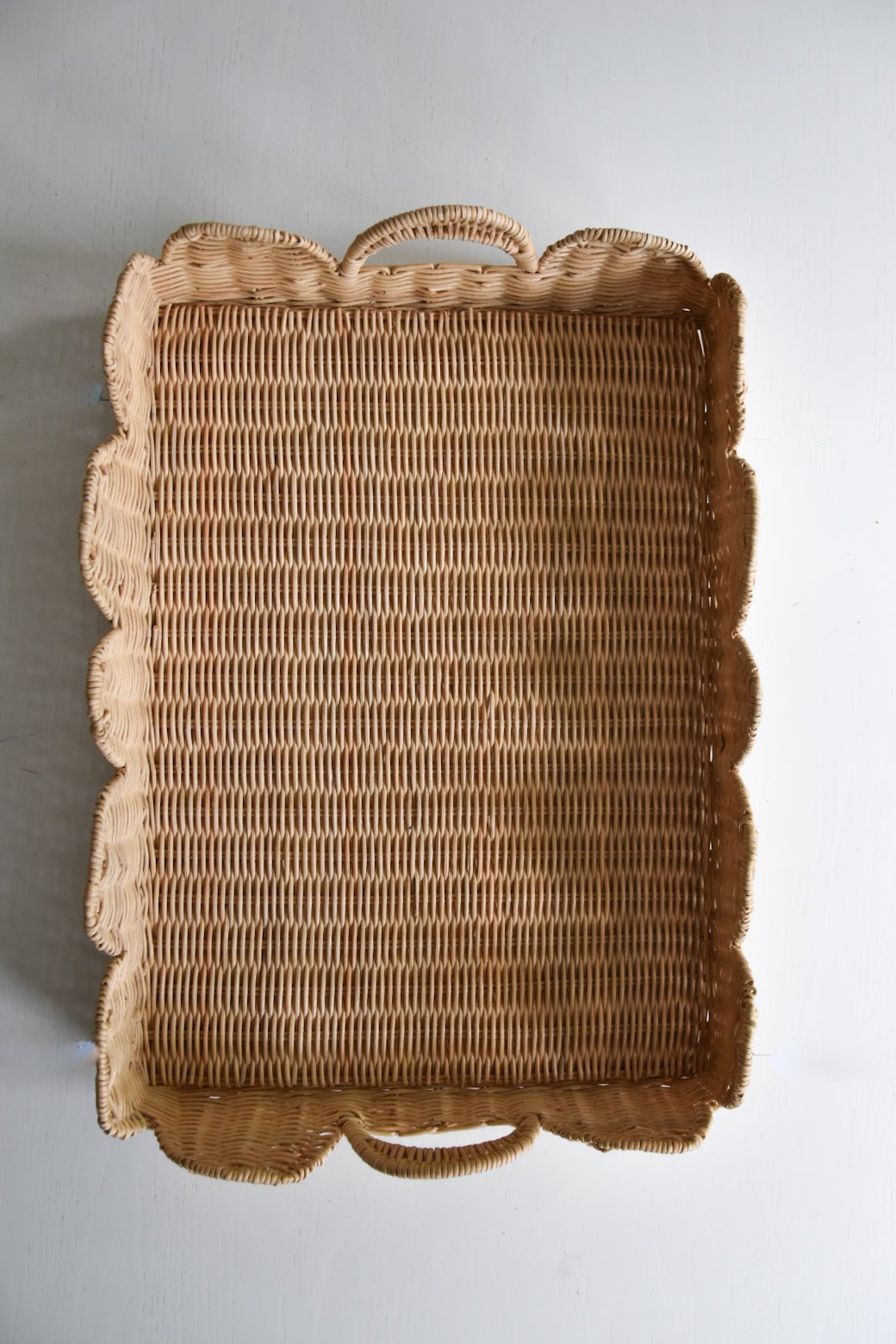 Rattan Scallop Tray (large) | Katel Home