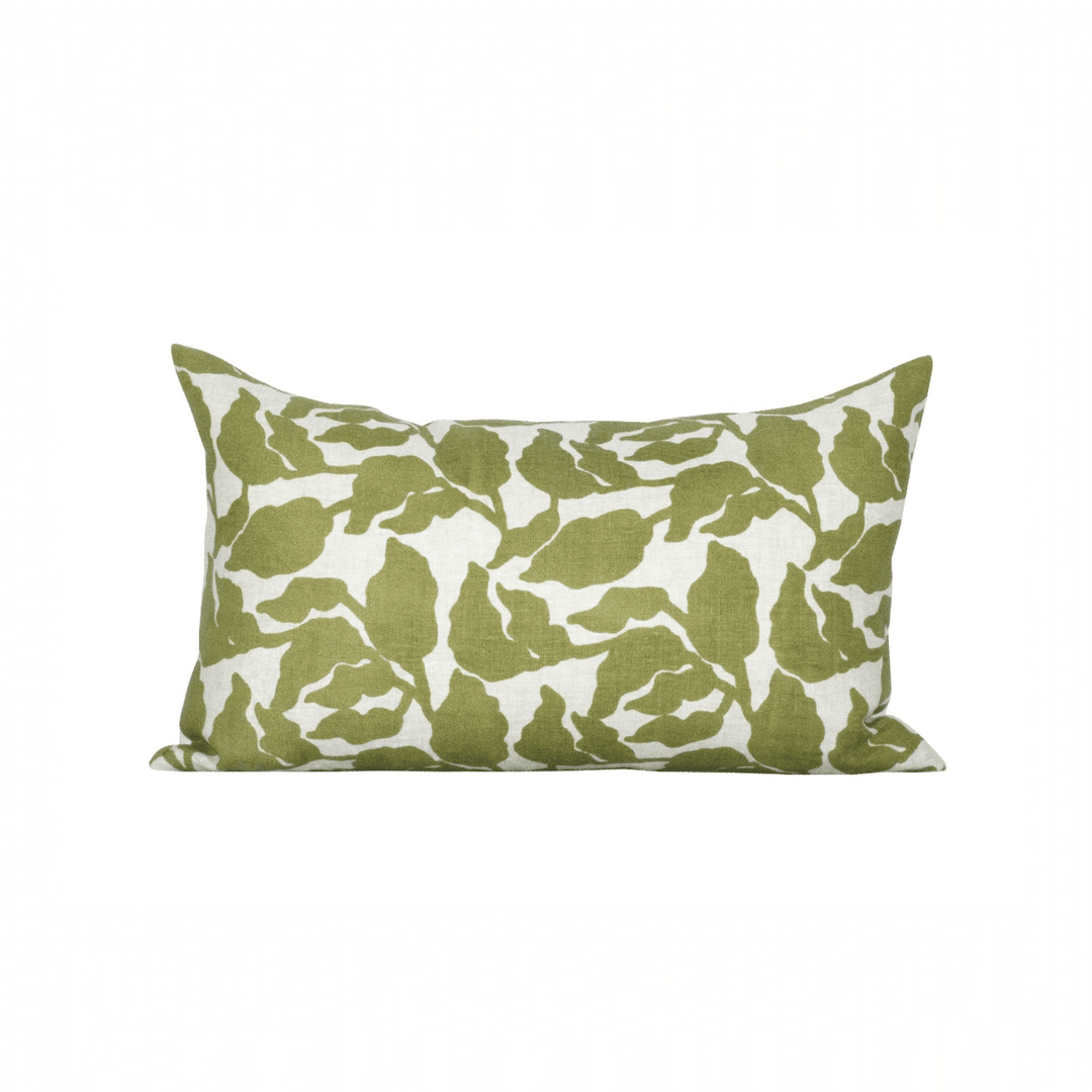 Flores Moss Lumbar Pillow | Katel Home