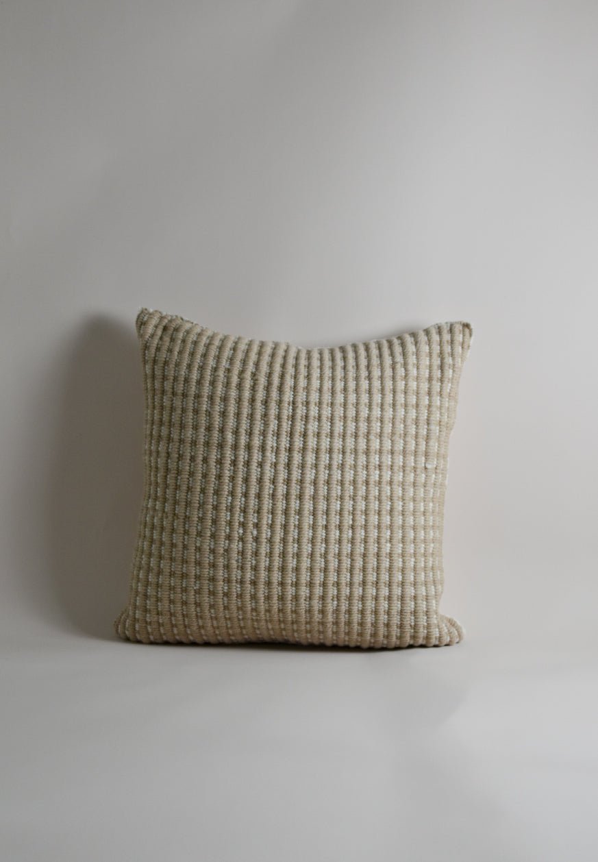 Beige Honeycomb Wool Pillow | Katel Home