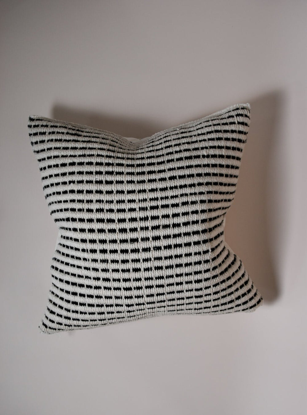 Black Honeycomb Wool Pillow (Reversible) | Katel Home