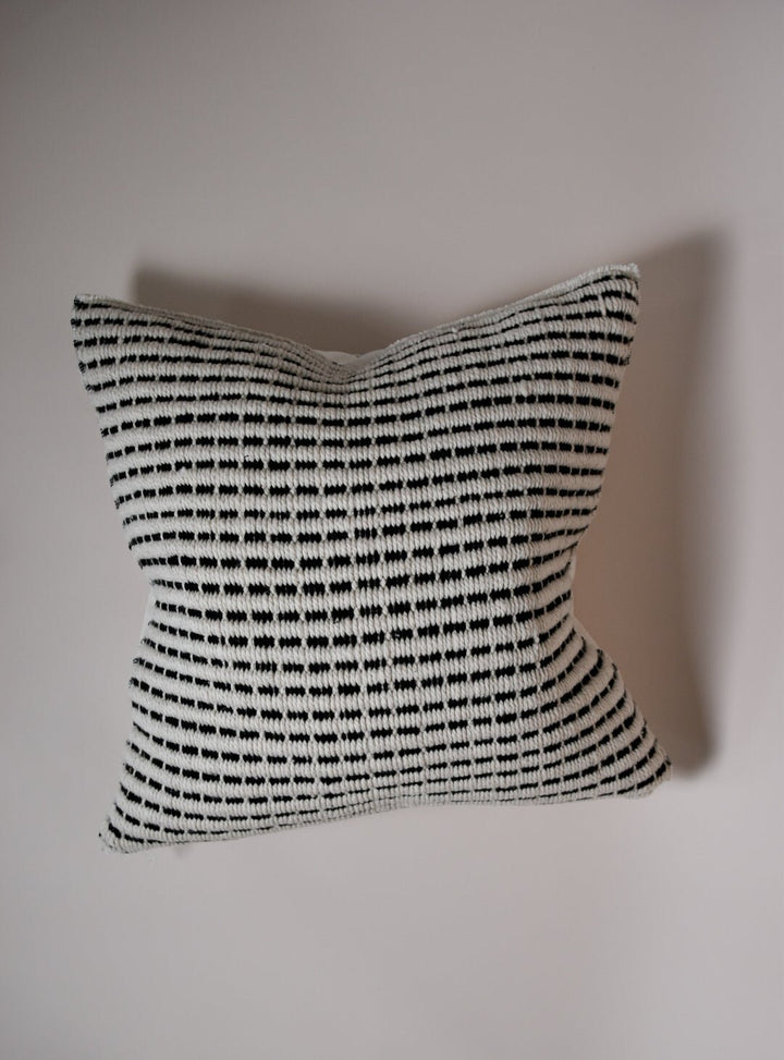 Black Honeycomb Wool Pillow (Reversible) | Katel Home