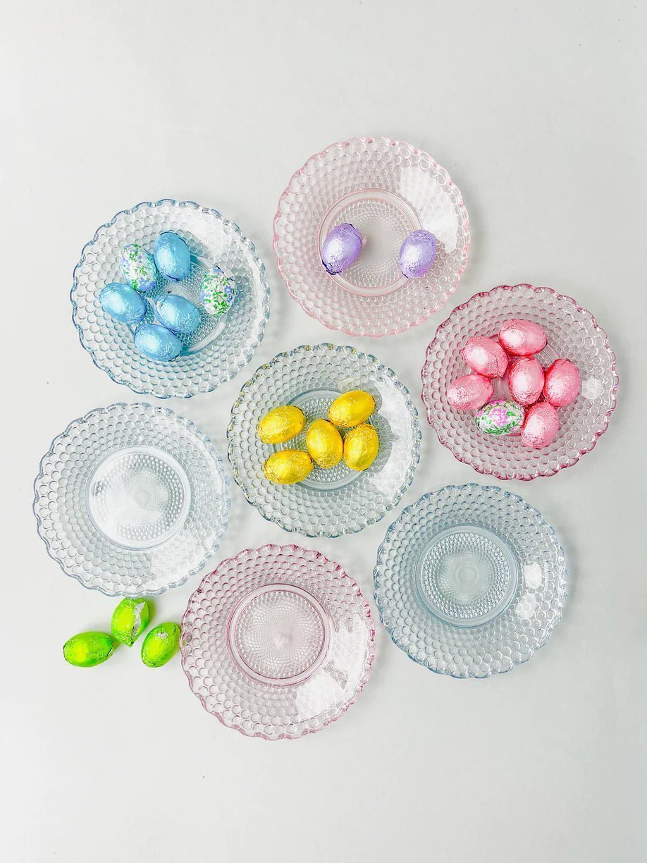 Despession Glass Colored Tea Plates (Set of Four) | Katel Home