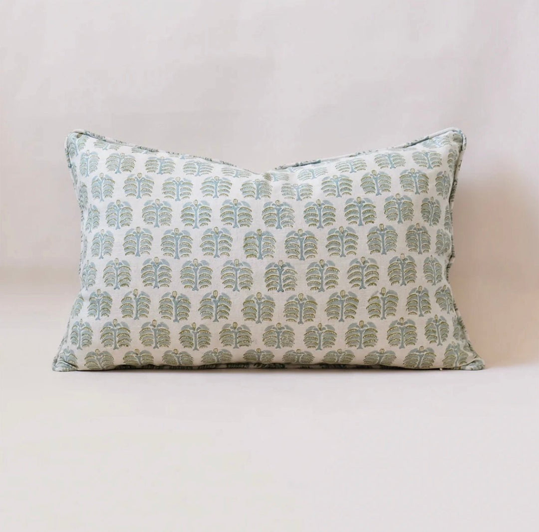 Hera Wasabi Block Print Pillow | Katel Home