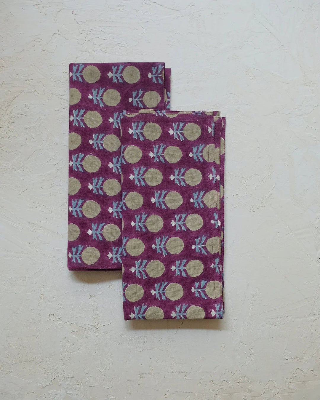 Kesya Block Print Cotton Napkin- Set of Four | Katel Home