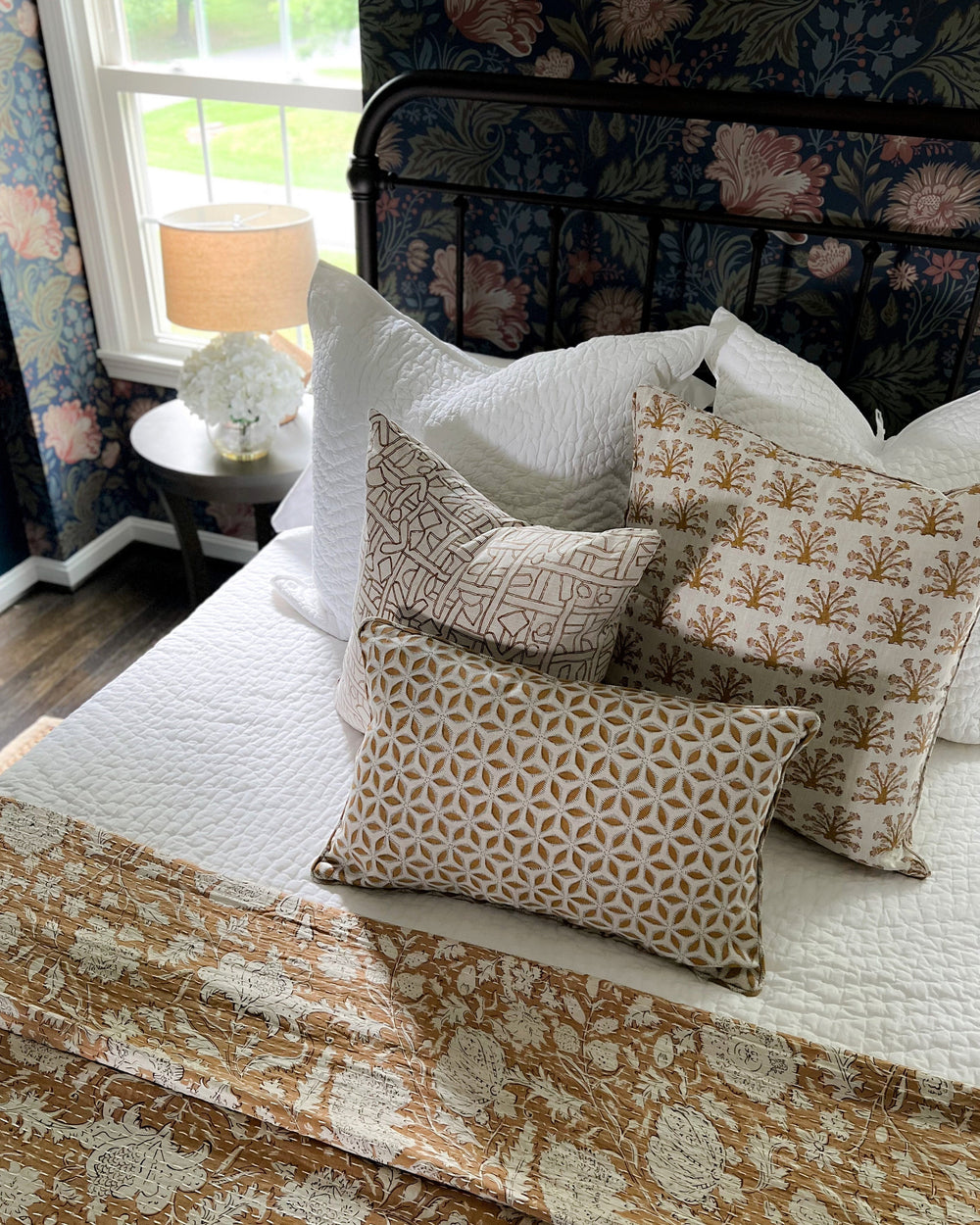 Marissa Block Print Pillow | Katel Home