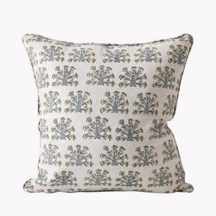 Samode Celadon Block Print Pillow | Katel Home
