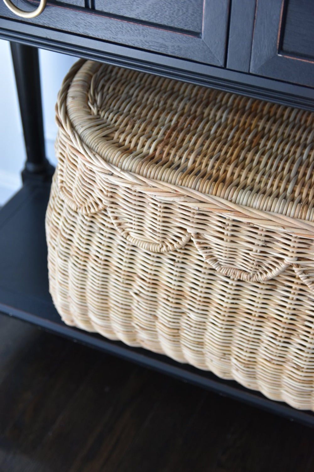 Scallop Edge Rattan Basket | Katel Home