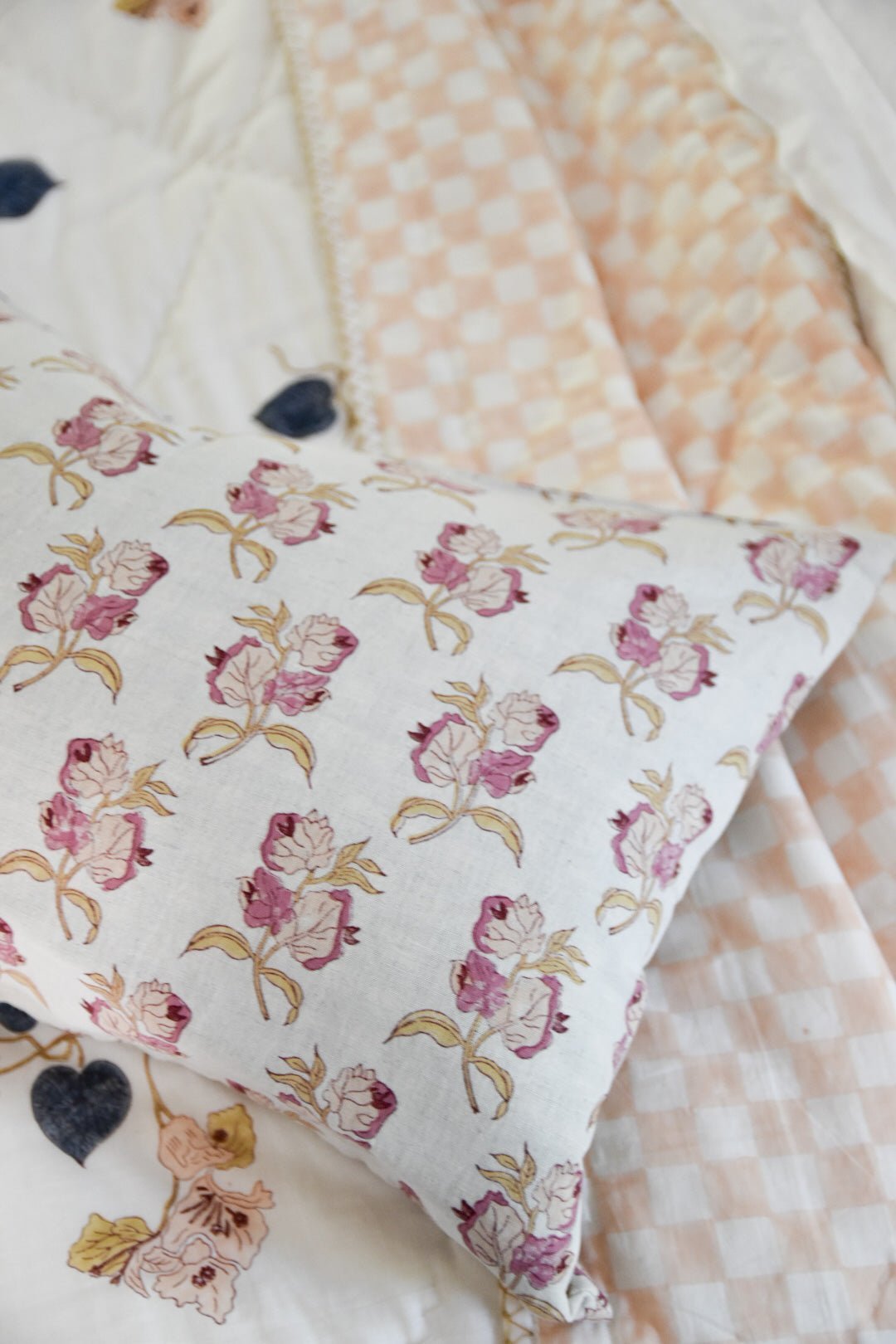 Sophie Block Print Pillow | Katel Home