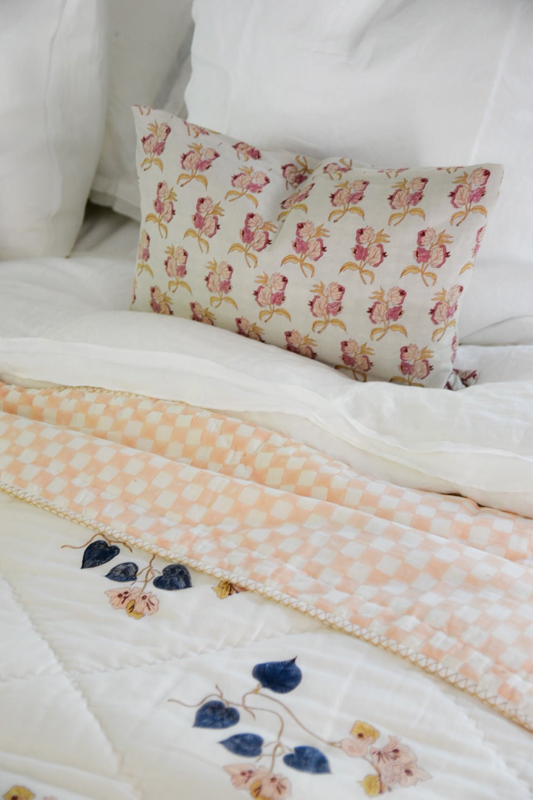 Sophie Block Print Pillow | Katel Home