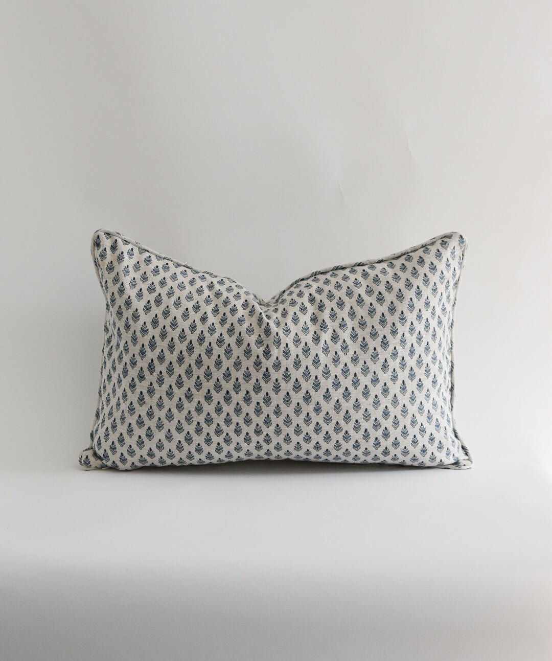 Sula Tahoe Linen Block Print Pillow | Katel Home