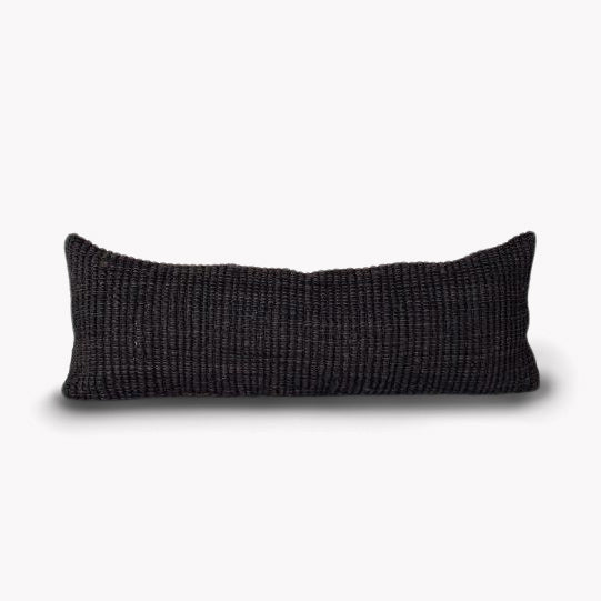 TREKO MAKUN Pillow Texturized Black Lumbar | Katel Home