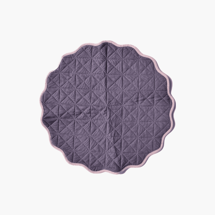 Violet Quilted Scallop Placemat | Katel Home