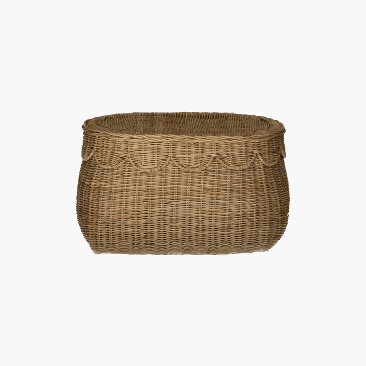 Scallop Edge Rattan Basket | Katel Home