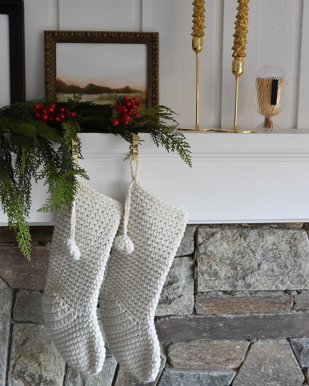 Hand Knitted Stocking- Extra Cozy!-Katel Home